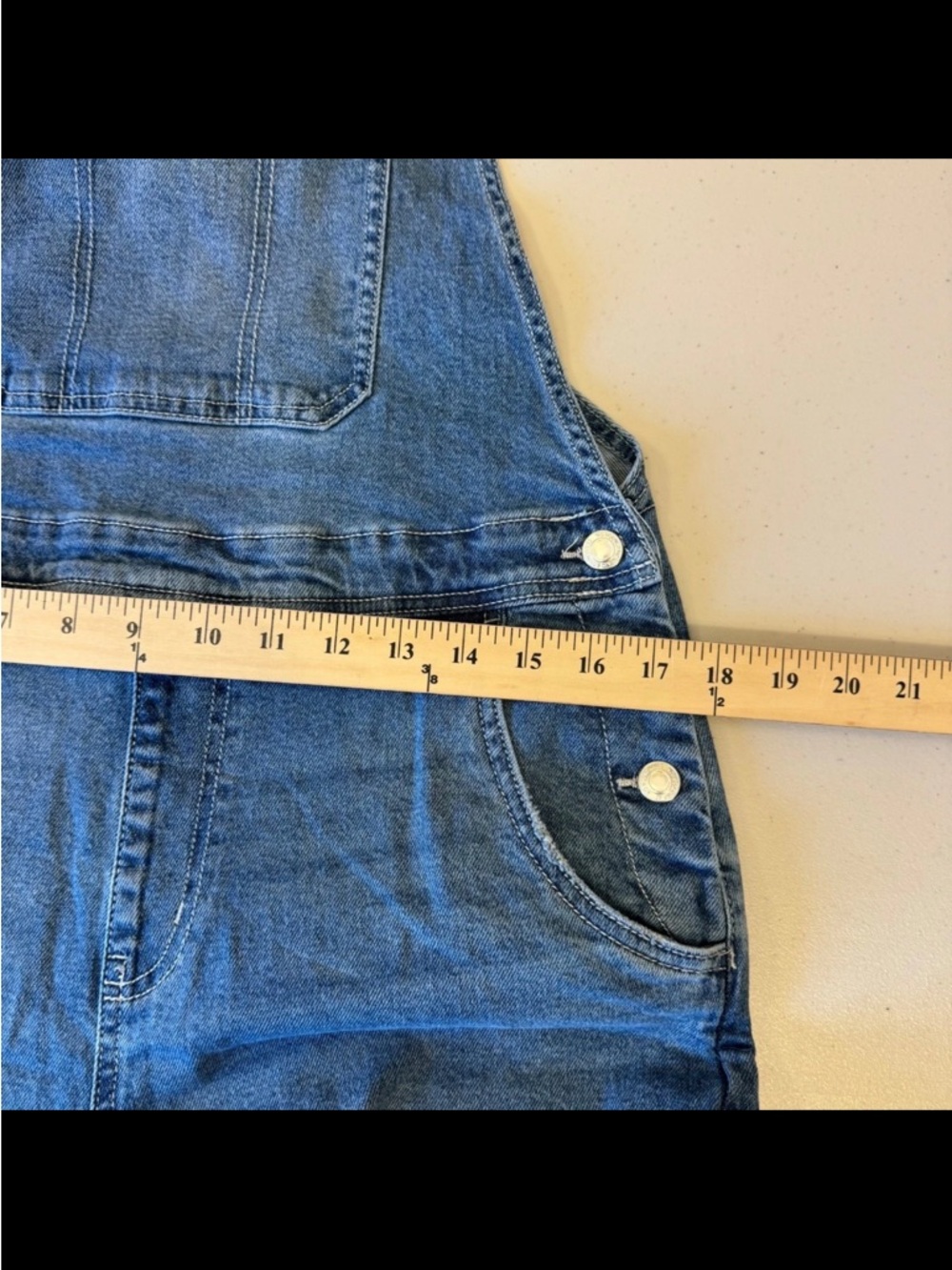 No Boundaries Light Blue Denim Women's Overalls - Picture 4 of 5